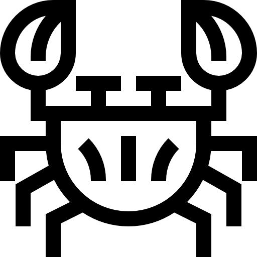 Ракообразный Basic Straight Lineal иконка