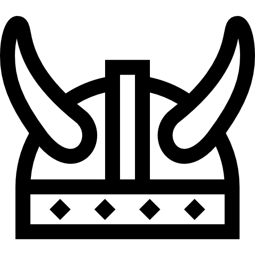 hełm wikinga Basic Straight Lineal ikona