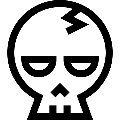czaszka Basic Straight Lineal ikona