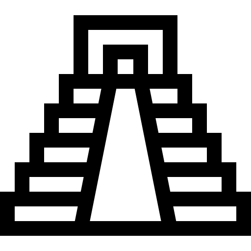 アステカのピラミッド Basic Straight Lineal icon