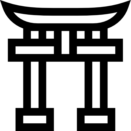 brama torii Basic Straight Lineal ikona