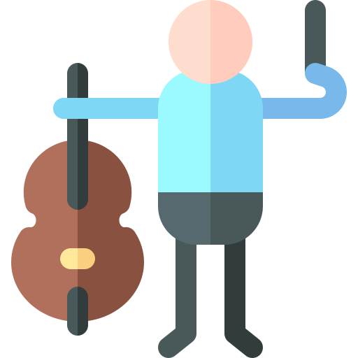 violinista Basic Rounded Flat icona