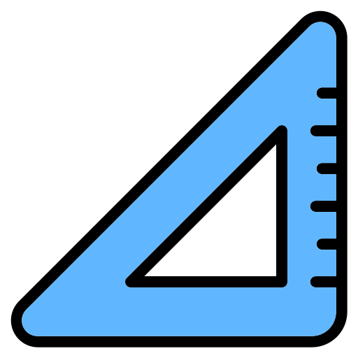 三角定規 Generic color lineal-color icon