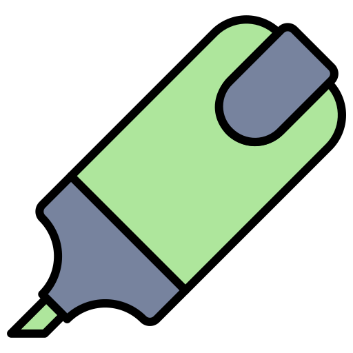 Highlighter Generic color lineal-color icon