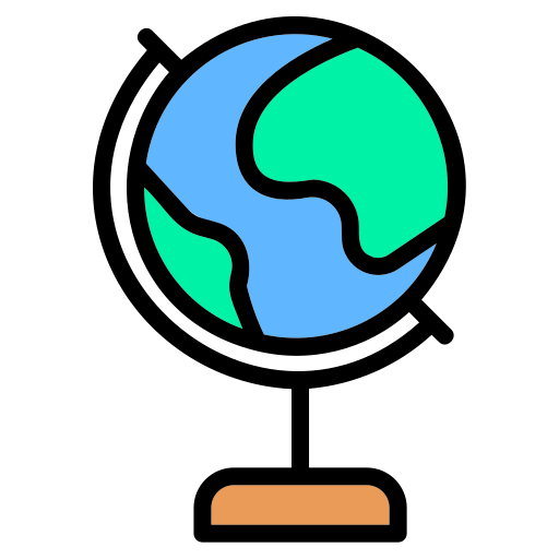 wereldbol Generic color lineal-color icoon