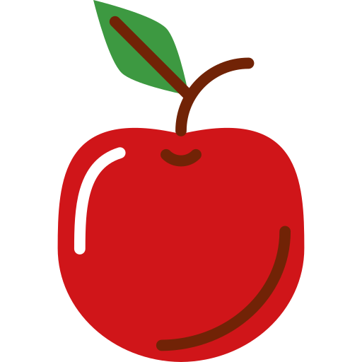 Красное яблоко Generic color fill иконка