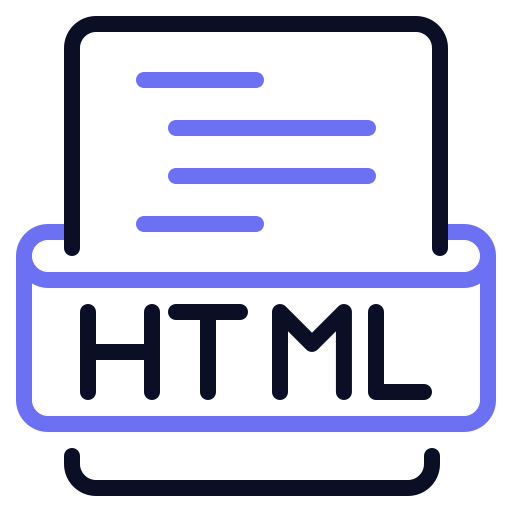 Html coding Generic color outline icon