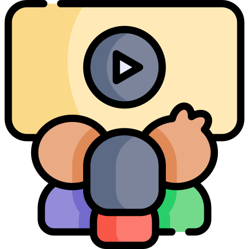 Video conference Kawaii Lineal color icon