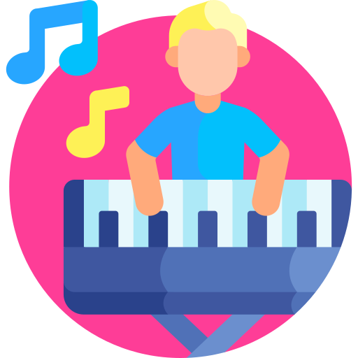 Keyboardist Detailed Flat Circular Flat icon