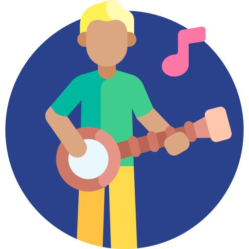 banjo Detailed Flat Circular Flat ikona