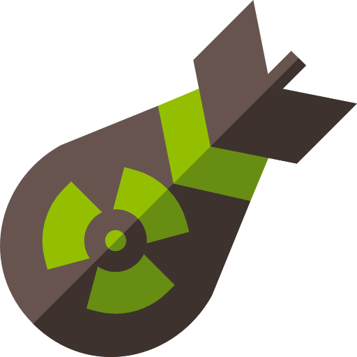 bomba nuclear Basic Straight Flat icono