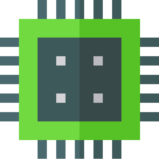 zentralprozessor Basic Straight Flat icon