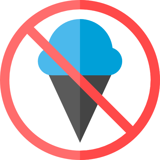 No ice cream Basic Straight Flat icon