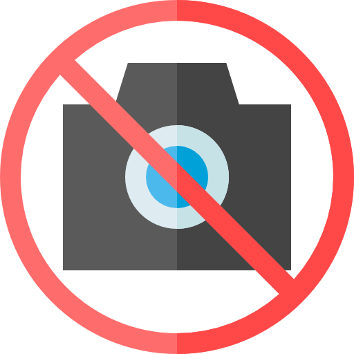 geen camera Basic Straight Flat icoon
