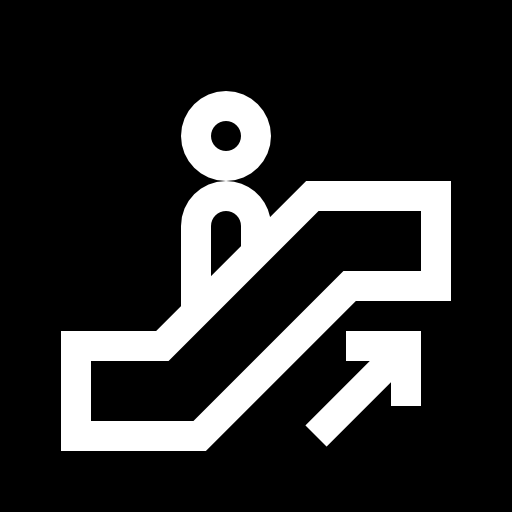 escalera mecánica Basic Straight Filled icono