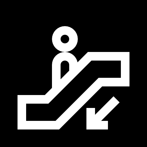 Escalator Basic Straight Filled icon