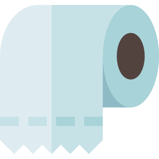 papel higiénico Basic Straight Flat icono