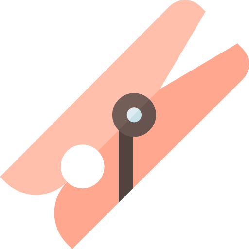 Clothespin Basic Straight Flat icon