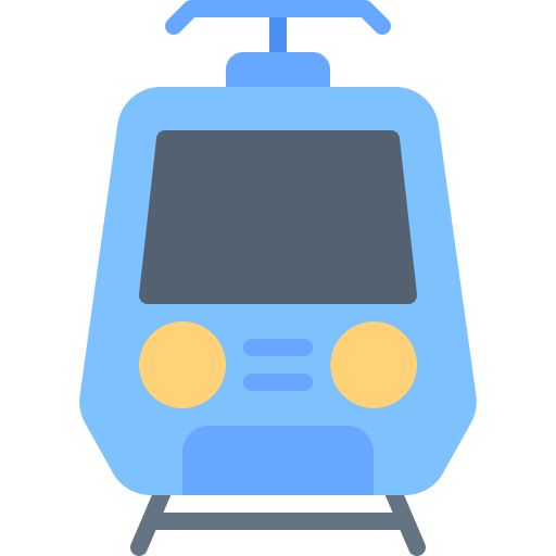 elektrische trein Generic color fill icoon