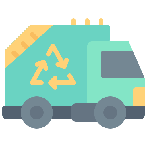 camion della spazzatura Generic color fill icona