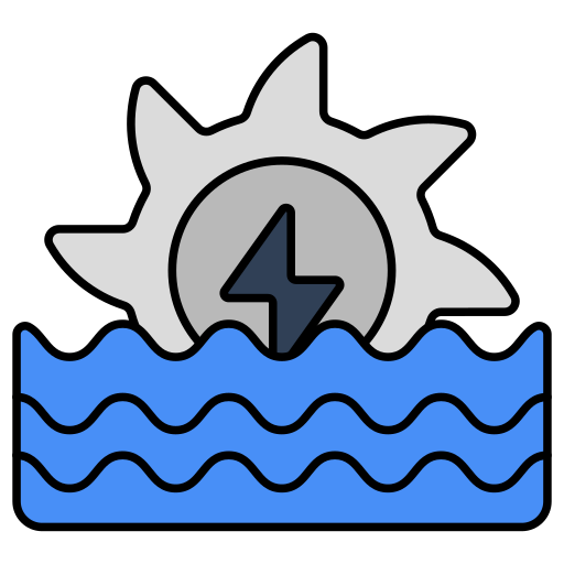 energía hidroeléctrica Generic color lineal-color icono