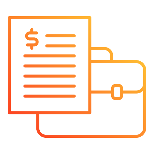 business case Generic gradient outline Icône