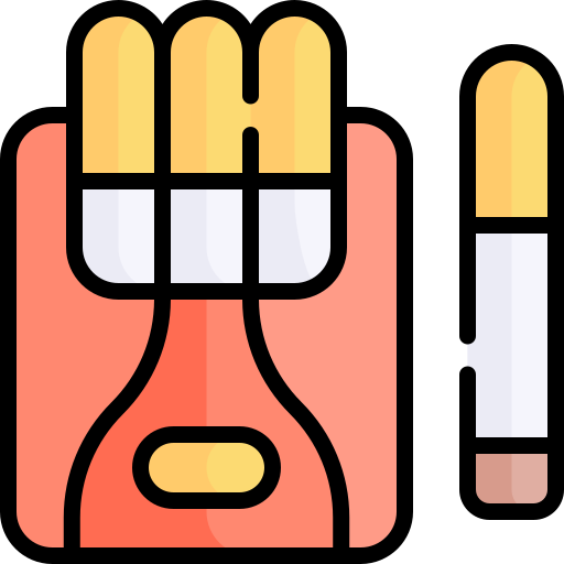 papierosy Kawaii Lineal color ikona