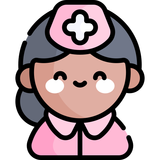enfermeira Kawaii Lineal color Ícone