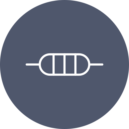 Resistor Generic color fill icon
