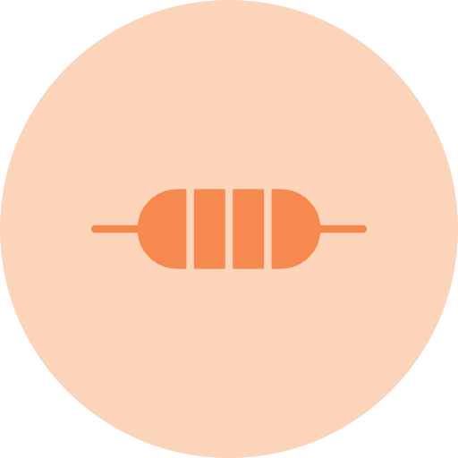 Resistor Generic color fill icon