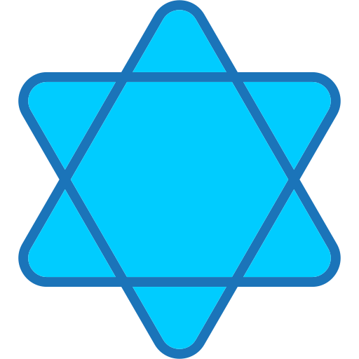 hexagram Generic color lineal-color icoon