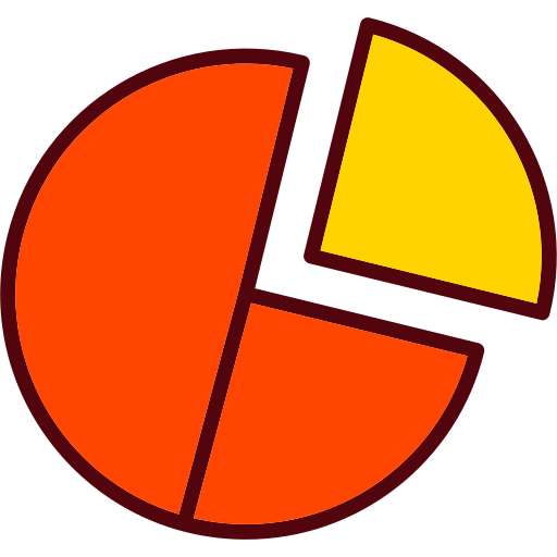gráfico de torta Generic color lineal-color icono