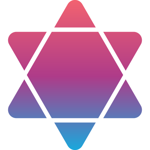 hexagram Generic gradient fill icoon