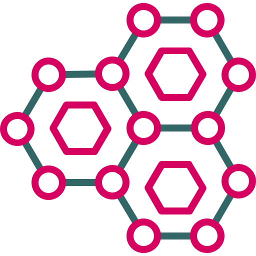 molecuul Generic color outline icoon