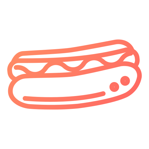 hotdog Generic gradient outline ikona