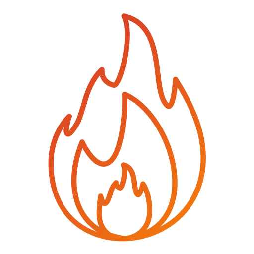 ogień Generic gradient outline ikona