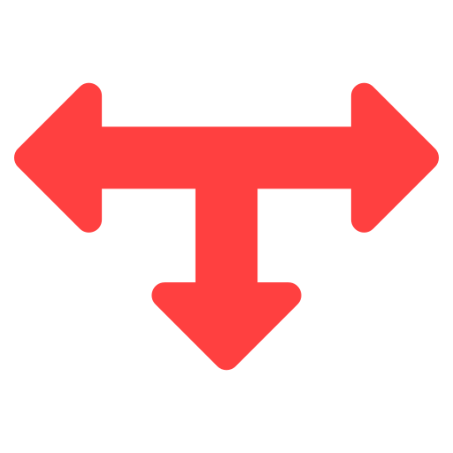 T junction Generic color fill icon