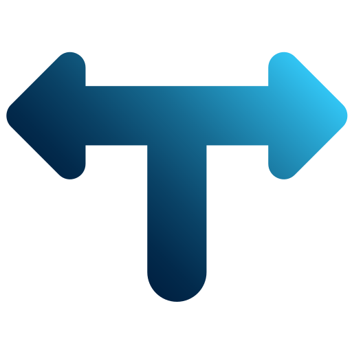 T junction Generic gradient fill icon