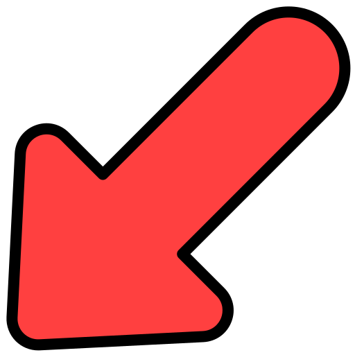 Down left arrow Generic color lineal-color icon