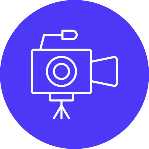 camara de video Generic color fill icono