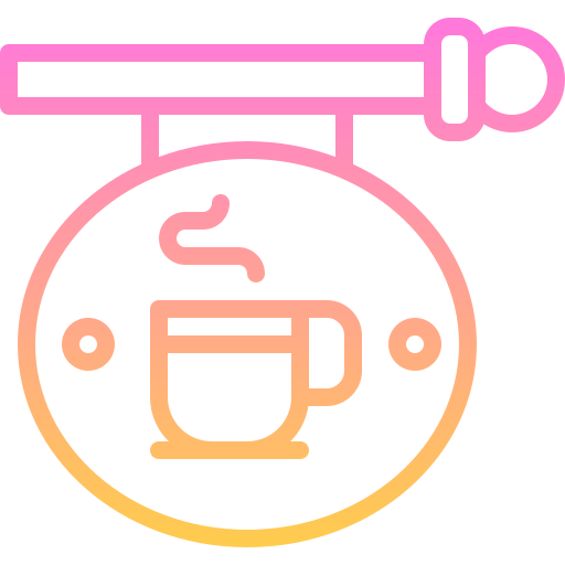 coffeeshop Generic gradient outline icoon