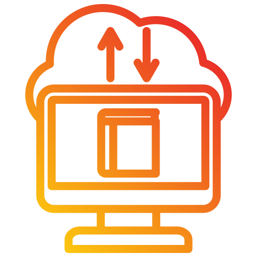 bibliothèque en ligne Generic gradient outline Icône