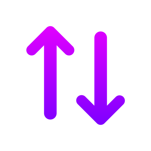 twee pijl Generic gradient outline icoon