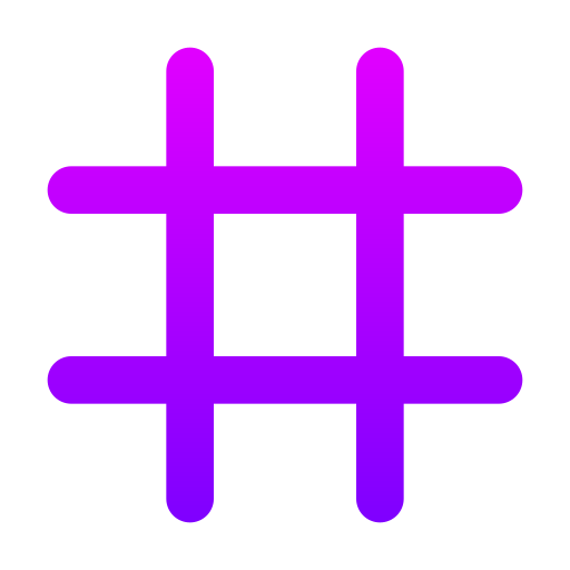 hash Generic gradient outline icona