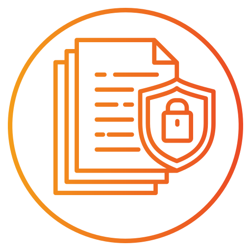 데이터 개인정보 보호 Generic gradient outline icon