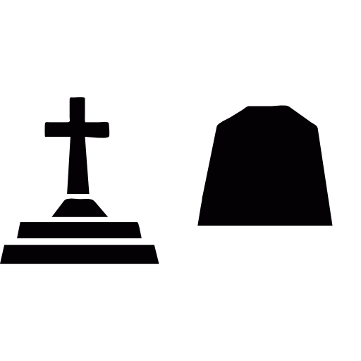 lápidas del cementerio  icono