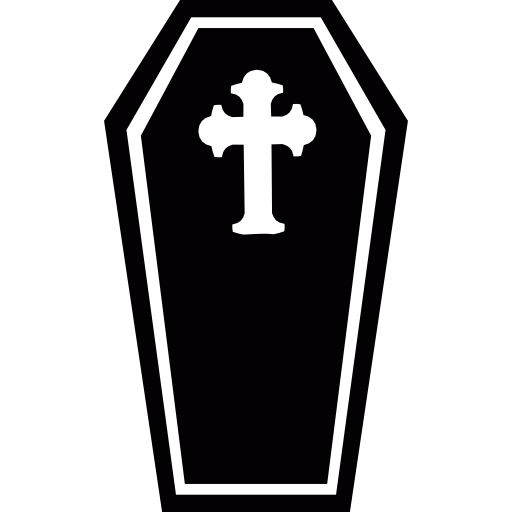 caixão com cruz  Ícone