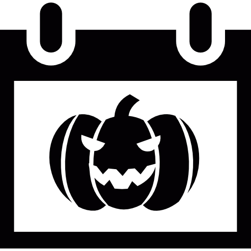 página do calendário do dia de halloween  Ícone