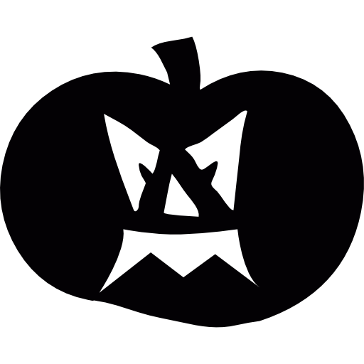 halloweenowa brzydka dyniowa twarz  ikona