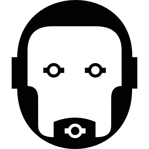 faccia da robot  icona